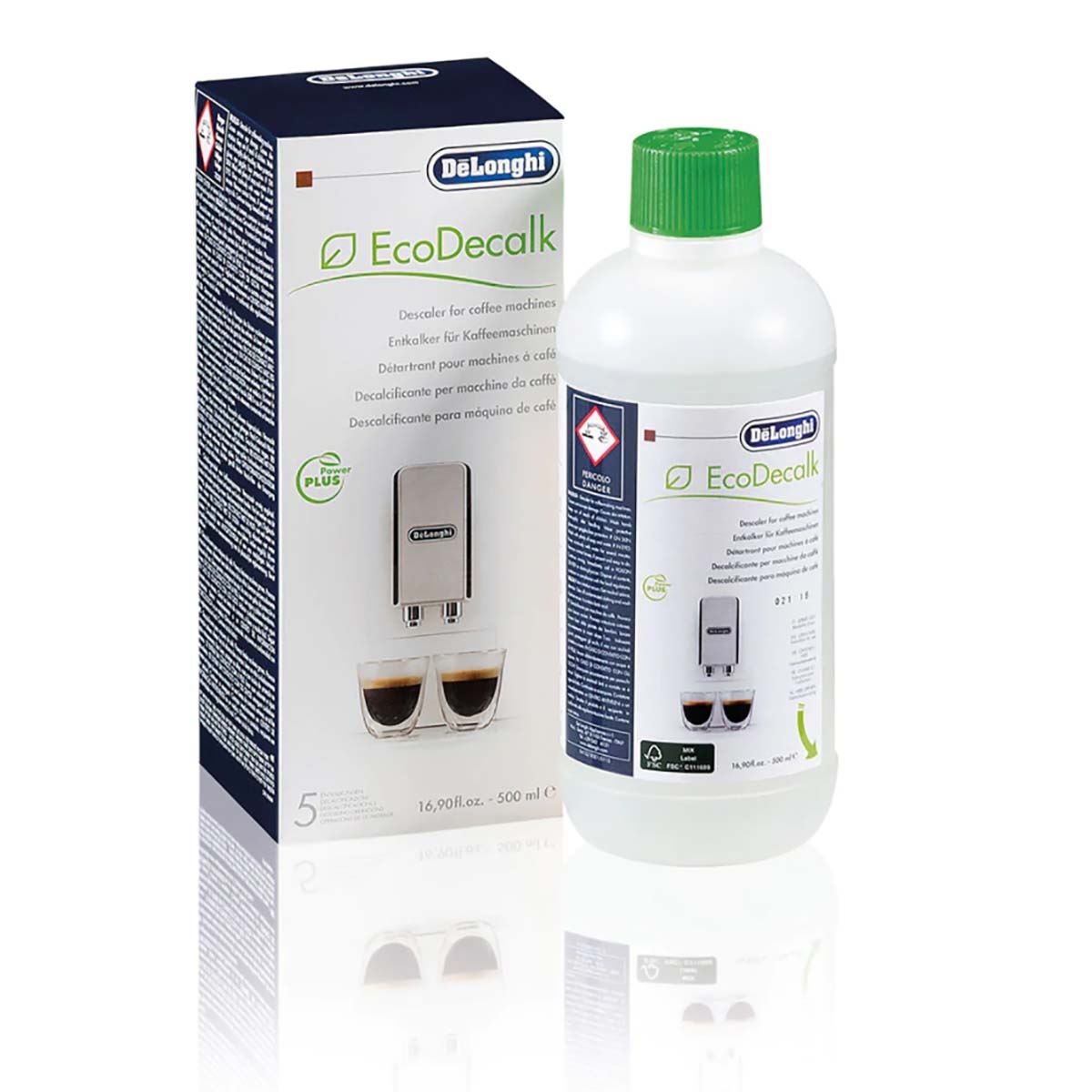 DELONGHI EcoDecalk Descaler Coffee Machine DLSC500 Bottle 500ml