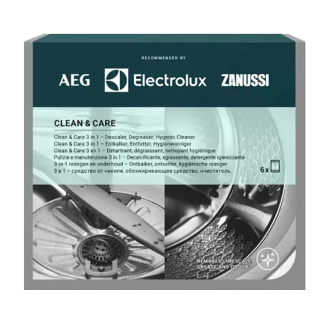 Electrolux Clean & Care 3-in-1 Washing Machines & dishwashers - 6 sachets (Descale & Clean)