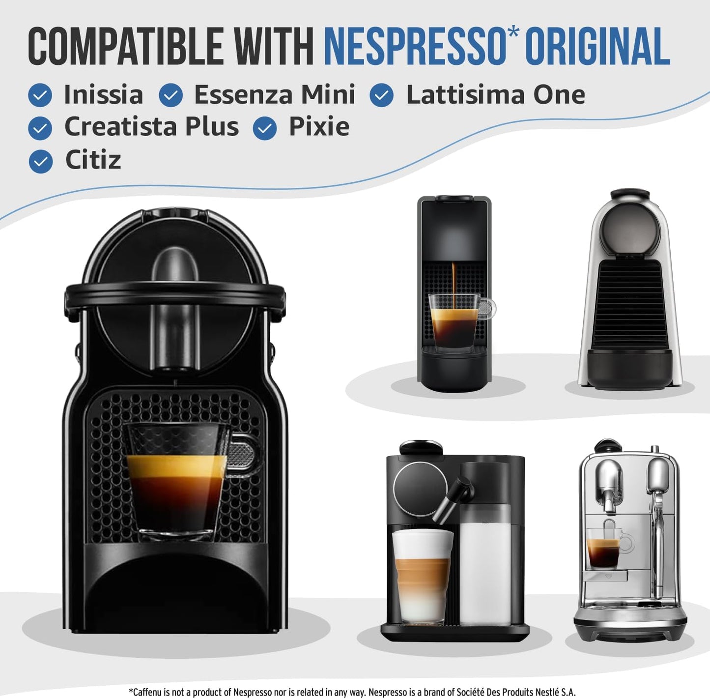 Nespresso Compatible Descaling Kit With Cleaning Capsules. 200ml Descaler Solution & 4 Cleaning Pods. Provides Hotter, Better Tasting Coffee. 4 Months Supply.