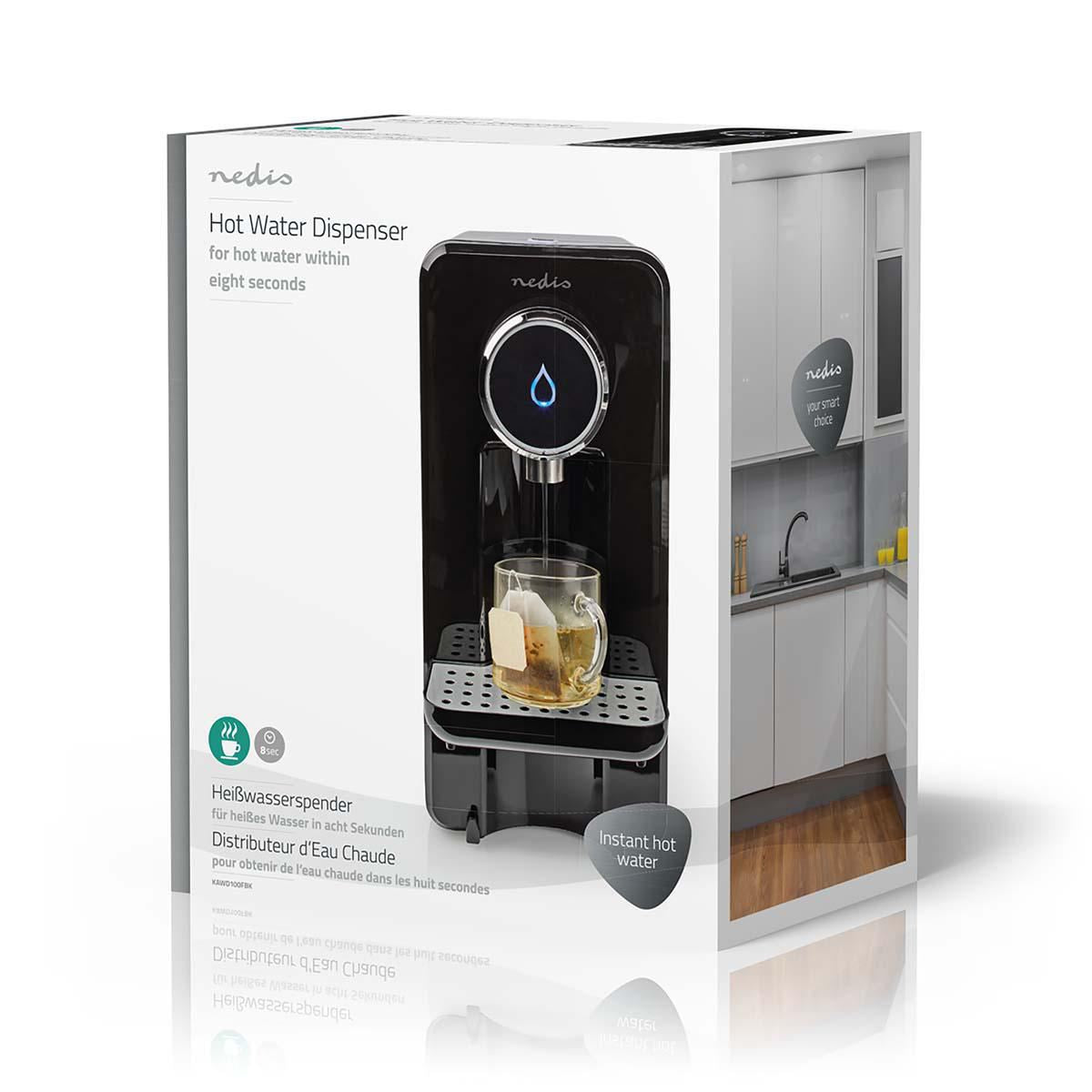 Nedis Hot Water Dispenser Machine 2.5L with One Button Operation - Black