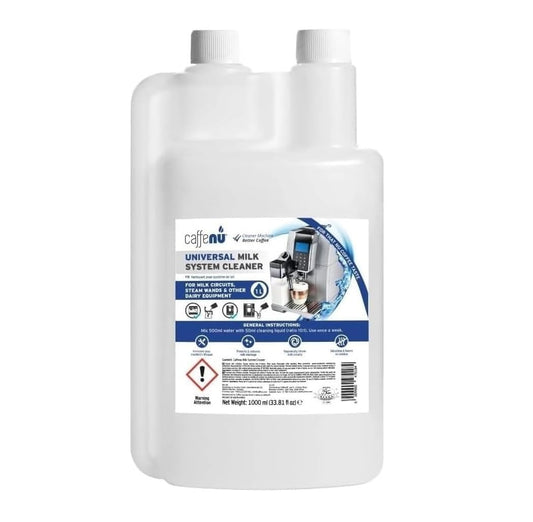 Milk Frother Cleaner. 1000ml Alkaline/Acidic Milk System Cleaner For Coffee Cleaning. Espresso Machine and Barista Accessories. Up to 32 Cleans.