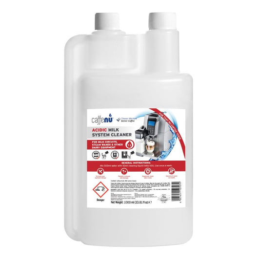 Milk Frother Cleaner. 1000ml Acidic Milk System Cleaner For Coffee Cleaning. Espresso Machine and Barista Accessories. Up to 32 Cleans.