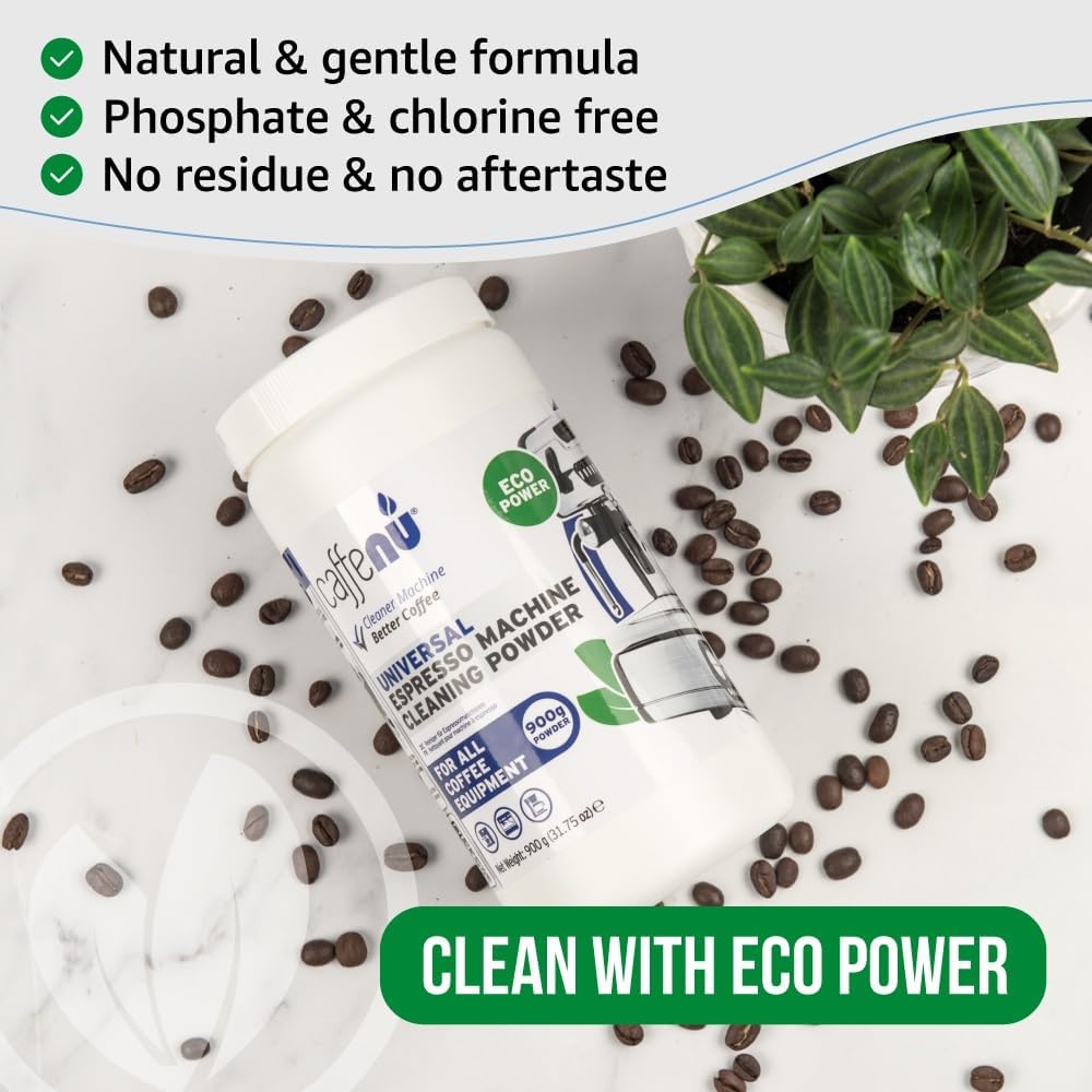 Caffenu | Coffee Machine Cleaner Powder | 900g | Essential part of your Barista Accessories | Espresso Machine Cleaner | Use on your Commercial Machine | Complete the Barista Kit