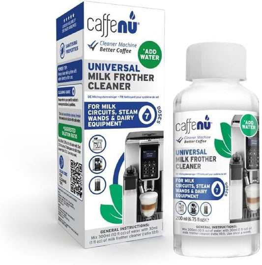 Milk Frother Cleaner. 200ml Alkaline Milk System Cleaner for Coffee Cleaning. Espresso Machine and Barista Accessories. 7 Doses.
