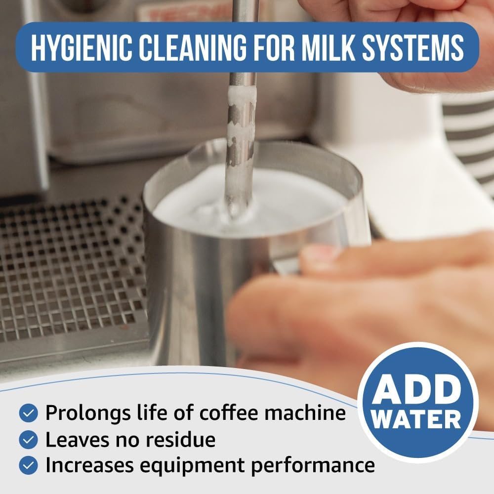 Milk Frother Cleaner. 1000ml Acidic Milk System Cleaner For Coffee Cleaning. Espresso Machine and Barista Accessories. Up to 32 Cleans.