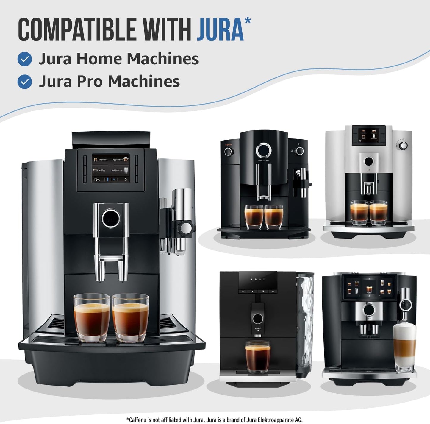 Jura Compatible Cleaning Tablets. 30 Coffee Machine Cleaner Tablets. Cleans Internal Parts, Portafilter, Inaccessible Areas.