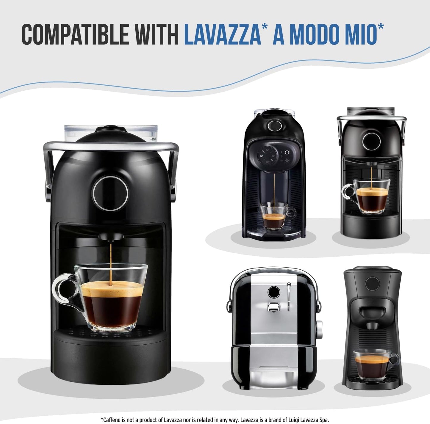 Caffenu Cleaning Capsules Compatible with Lavazza a Modo Mio 4 Compatible Lavazza Cleaning Pods. Coffee Machine Cleaner For Crisp Coffee. Cleans inaccessible areas such as nozzle and spout.