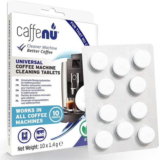 Coffee Machine Cleaner Tablets | 10 x 1.4g | Uused Every 100 Cups | Auto, Bean to Cup & One Touch Machine Cleaning Tablets | used with Descaling