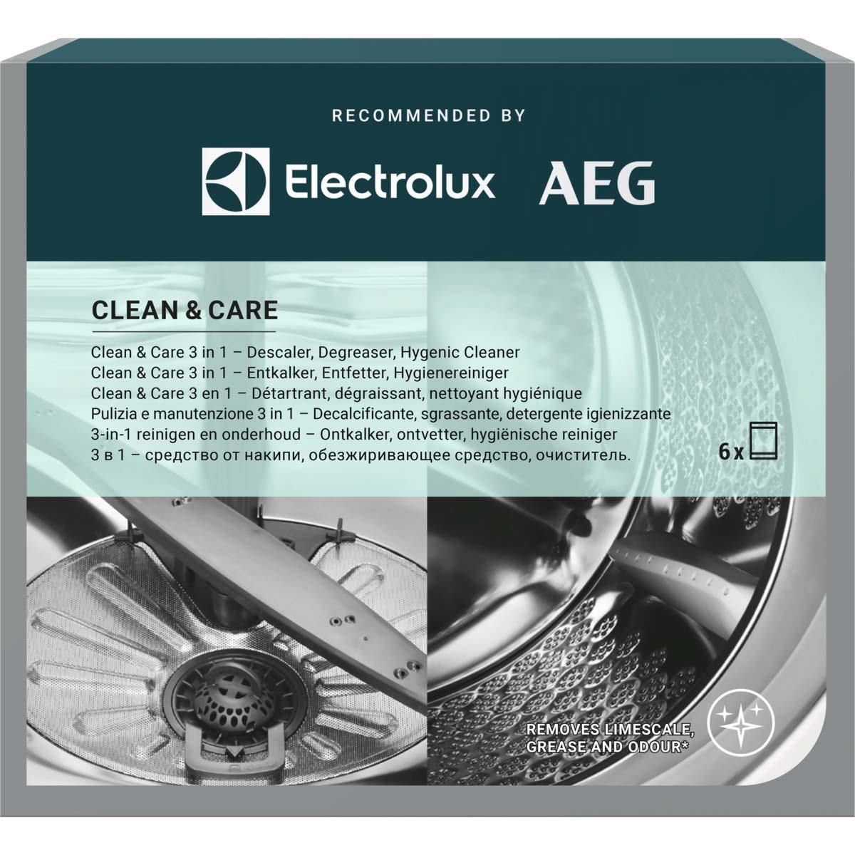Electrolux M2GCP600  Super Clean & Care 3-in-1 Washing Machines & dishwashers - 6 sachets (Descale & Clean)