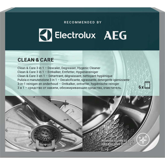 Electrolux M2GCP600  Super Clean & Care 3-in-1 Washing Machines & dishwashers - 6 sachets (Descale & Clean)