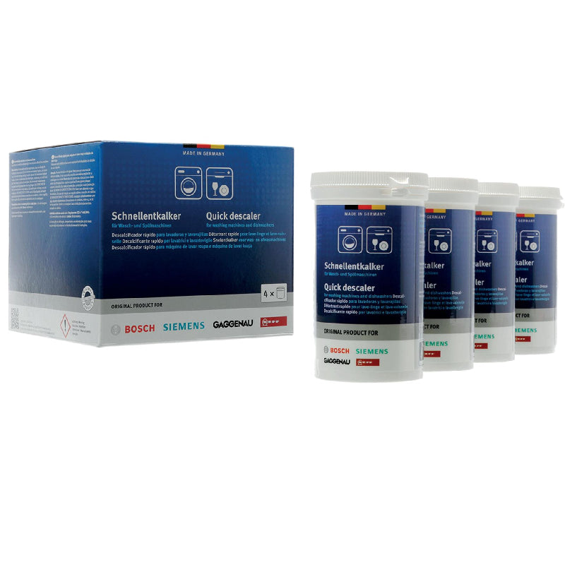 Bosch Multi-Purpose Appliance Descaler for Dishwasher & Washing Machine 250g (4 Pack)