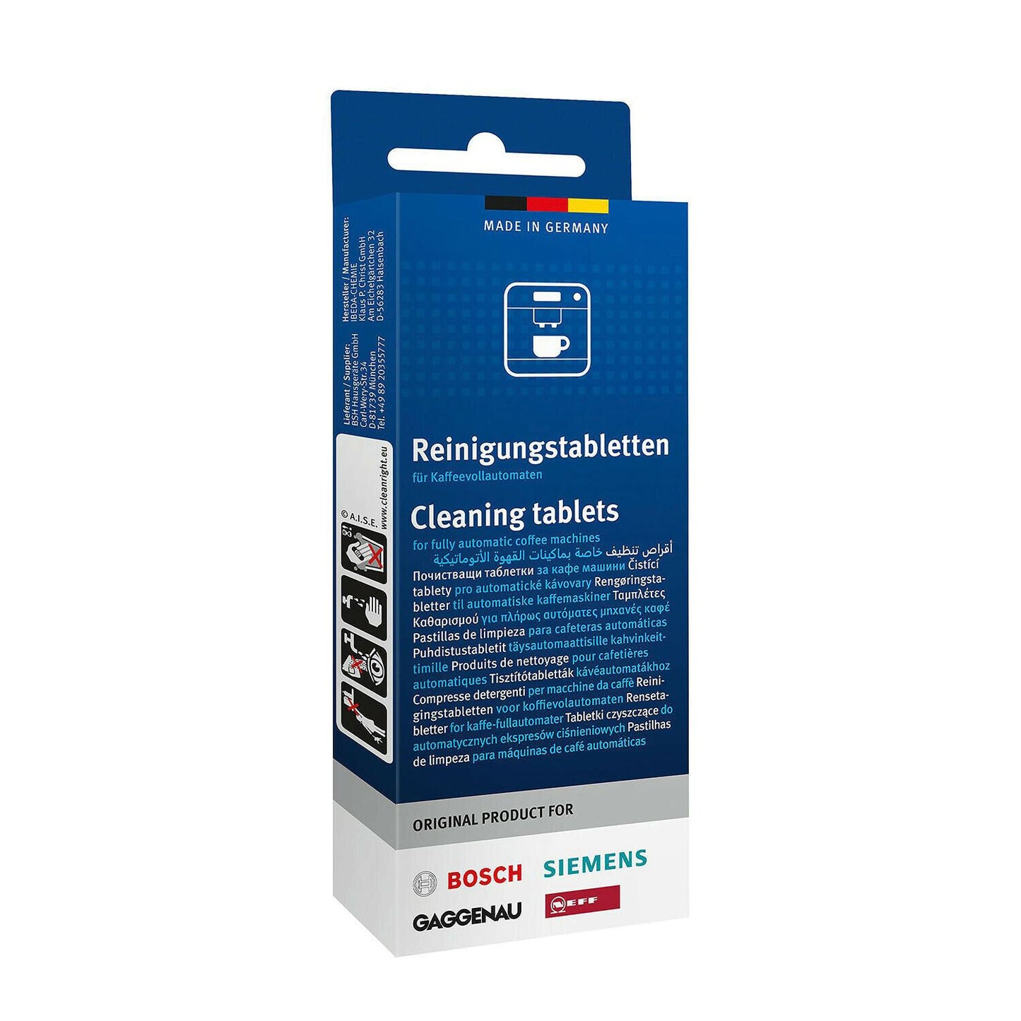 Bosch 00311979 00312295 Cleaning Tablets for Bosch Siemens Neff Gaggenau Espresso Coffee Machines and Kettles