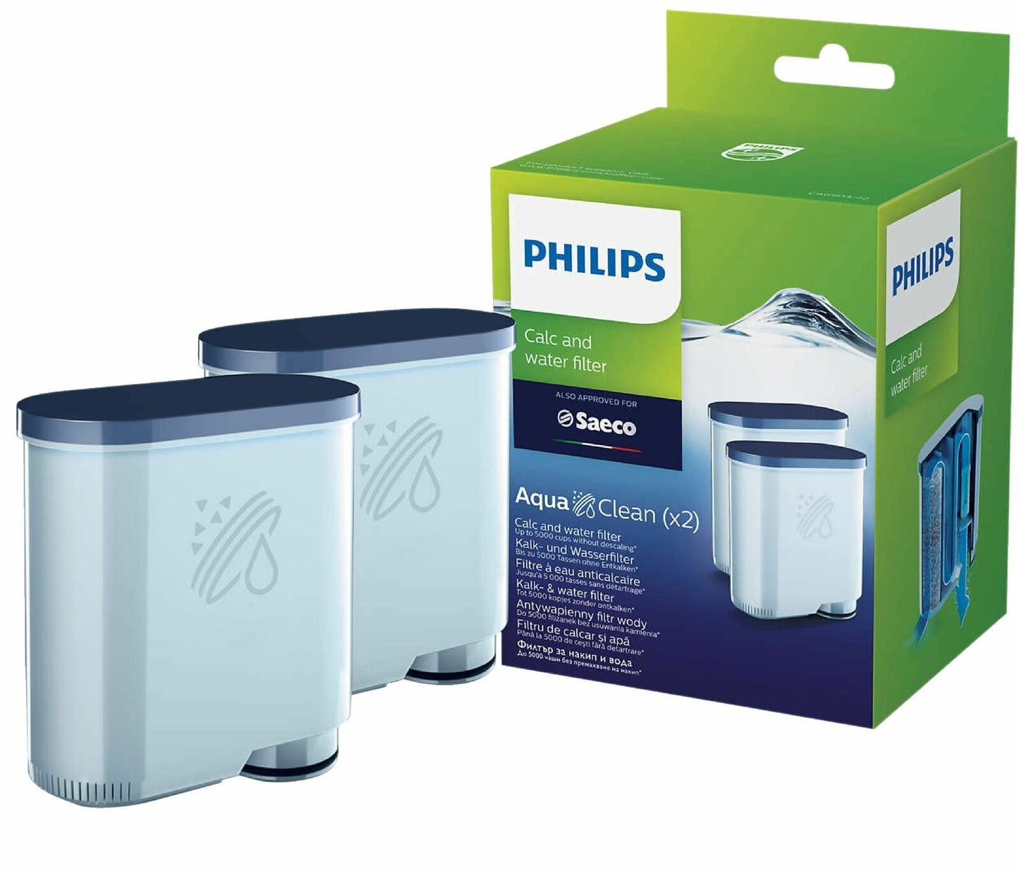Philips CA6903/10 Limescale and Water Filter Saeco Espresso Machine - 2 Pack