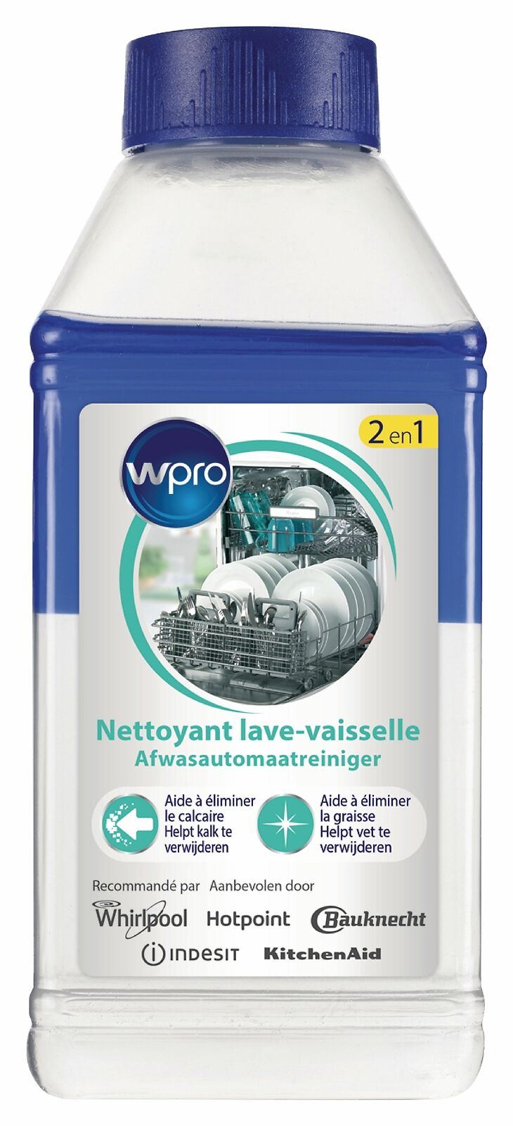 Wpro LIQ105 2-in-1 Dishwasher Degreaser & Descaler Cleaning fluid 250ml