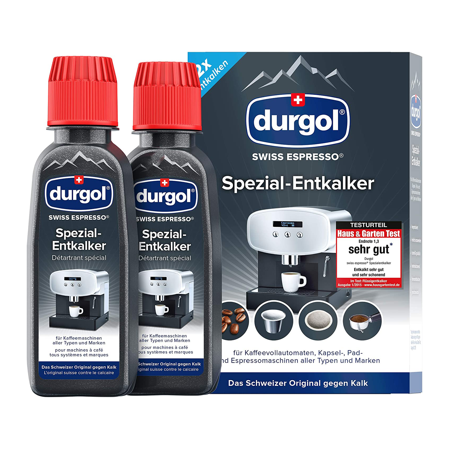 Durgol Swiss Espresso Coffee Machine Descaler (2 x 125ml)